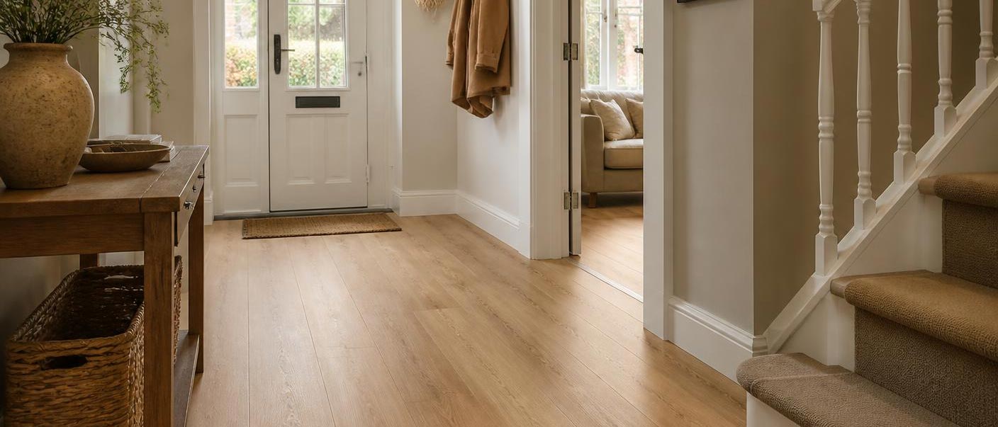 SPC flooring in hallway