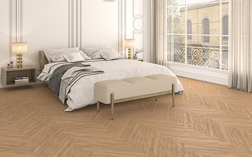 SPC flooring on bedroom floor