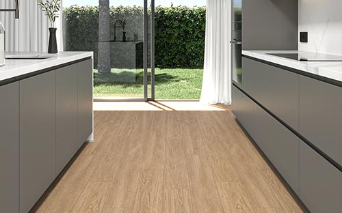 SPC flooring on kitchen floor